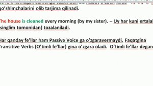 Passive Voice - Majhul Nisbat- Страдательный Залог - haqida ma'lumot - 1 qism