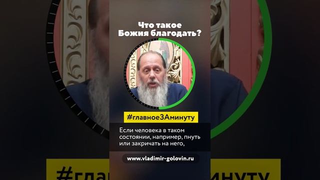 Что такое Божия благодать? (о. Владимир Головин)