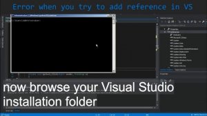 SOLVED! The operation could not be completed when you add a Reference in VS - namespace