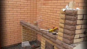 Строительство мангала из кирпича.