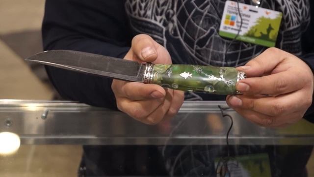 Дамасск Кузнец Пампуха Игорь. Нож "Озерная жизнь". смотреть онлайн