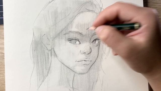 Draw with me | Portrait sketch (REAL TIME) смотреть онлайн