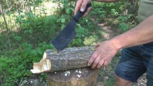 Разделочный топор БУРАН ООО ПП Кизляр. Уличный тест.