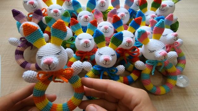 Вязаная погремушка крючком, расчет игрушки.