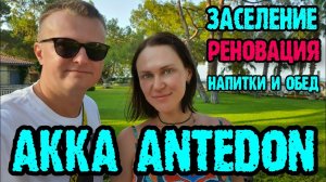 Akka Antedon Hotel (Турция) - реновация 2023. Заселение, номер, территория, напитки, обед