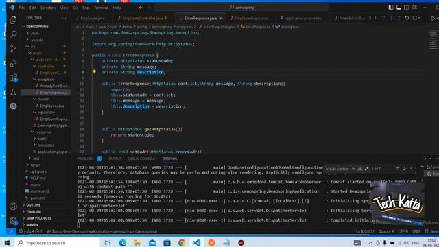Spring boot tutorial - Exception handling in rest API  Custom exception body in spring boot rest AP