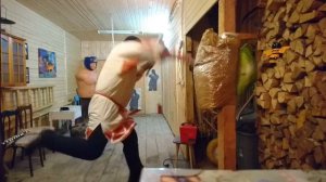 Славяно горицкая борьба.Отработка ударов Радогоры на примере работы с палками-техники мечей.Руссбой