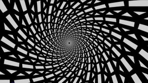 Футаж черно белый абстрактный крутящийся лабиринт / Free video Footage black and white abstract