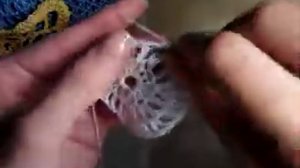 3 Как связать летнюю шапочку сеточкой, донышко, 3 ряд