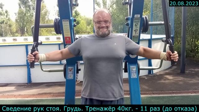 Сведение рук перед собой в тренажере