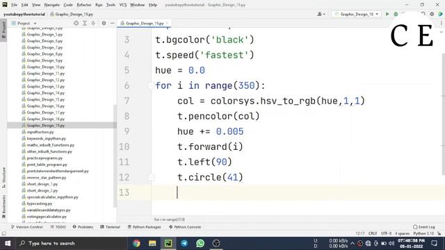 19. Python Turtle Graphic Design - Speed Code || New Colourful 3D Design смотреть онлайн