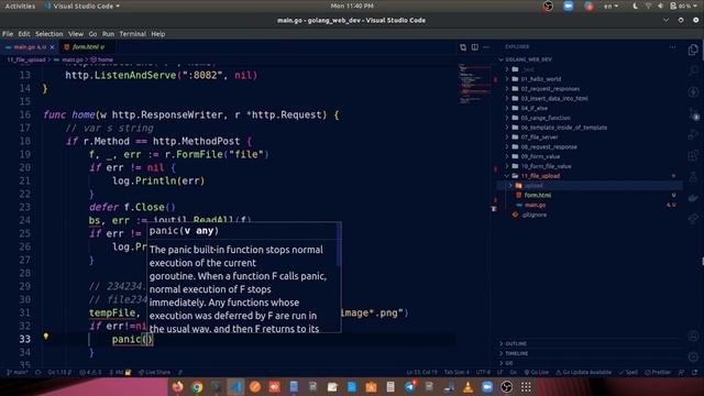 File upload using Golang - Golang Web Development Bangla || Learn With Raihan