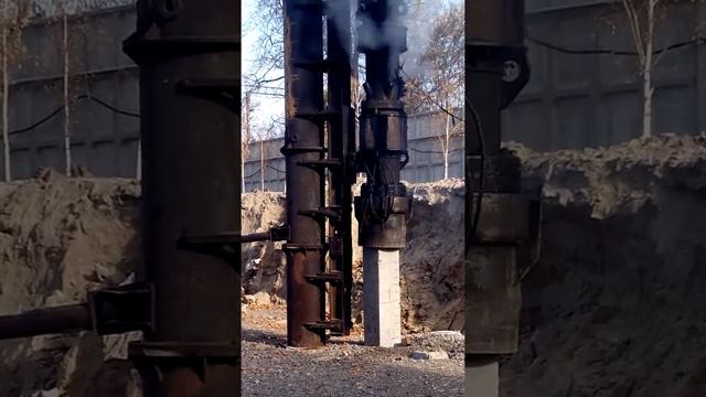 Забивка сваи дизель молотом смотреть онлайн