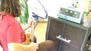 The ' BlueMonkey'  Fender 5E3 clone , built by James for Benny Joy , Spank the Monkey