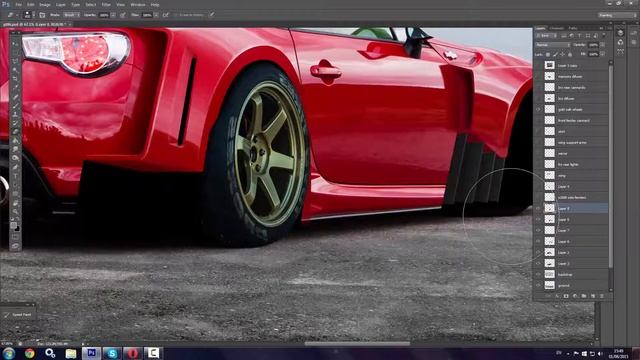 CGDELUXE Toyota GT86 Photoshop Matte Painting Photo-bashing race car elements to standard car смотреть онлайн