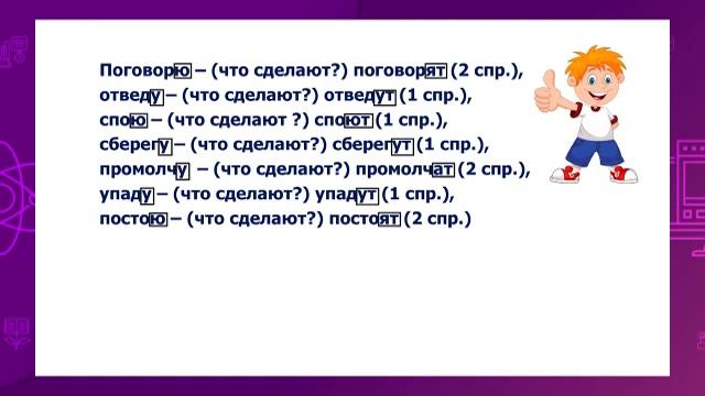 Русский язык. 4 класс. Определение спряжения глаголов по неопределённой форме /03.03.2021/ смотреть онлайн
