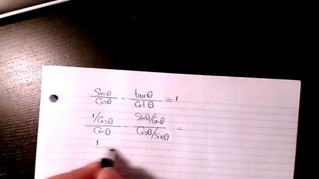 secx/cosx-tanx/cotx=1 Trigonometric Identities, (Trigonometry) смотреть онлайн
