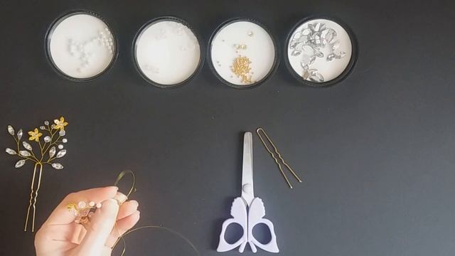 Видео МК Свадебное украшение для волос своими руками\ How to Make Hair Vine Pin EASY DIY смотреть онлайн