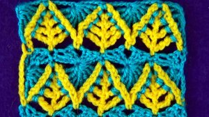 Узор Листики из сложных столбиков