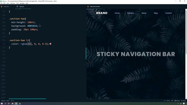 Responsive Sticky Navigation Menu Bar | For a Website - Using HTML, CSS & Javascript смотреть онлайн