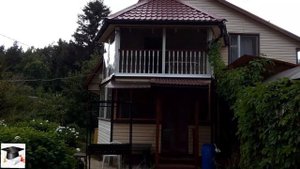 мягкие окна на балкон второго этажа дачного дома