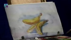 Уроки рисования (# 32) акварелью. Рисуем бананы