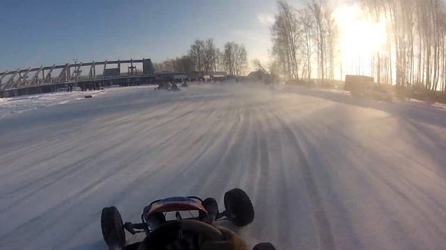 Картинг Зима 2014 \ Онбоард Бровкин Кирилл\ Ковров 19.01.14 3 заезд смотреть онлайн