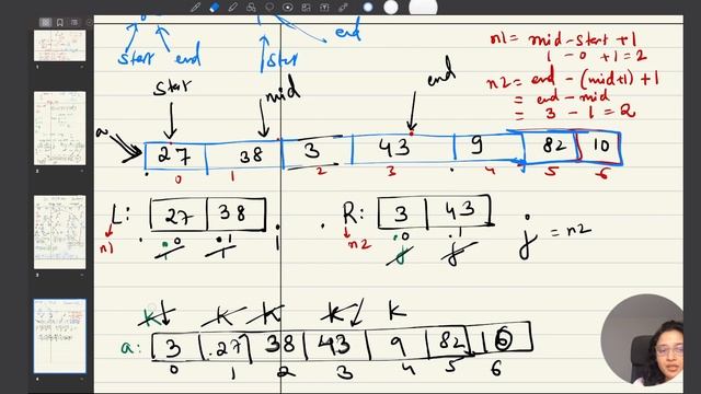 Merge Sort Code | Time and Space Complexity Analysis