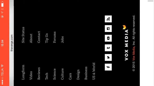 scrolling safari Iphone 6