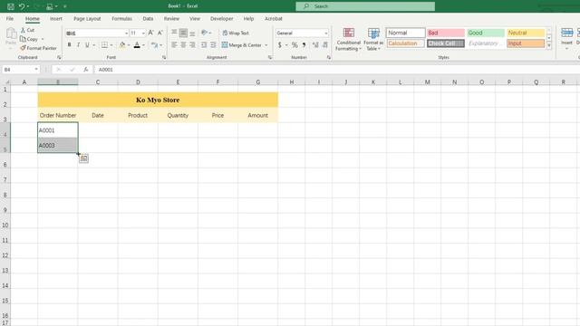 Excel Lesson : Excel Basic 01 Intro