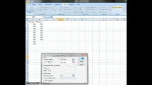 Student's t-test in Excel