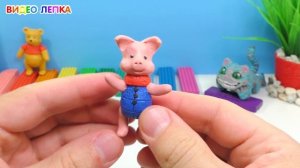 ЛЕПИМ ВИННИ ПУХА, ПЯТАЧКА И ТИГРУ из пластилина | Видео Лепка
