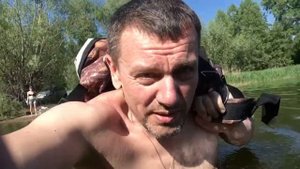Переход вброд на Муравьиный остров с ночёвкой в палатках, идём порыбачить на карасей.