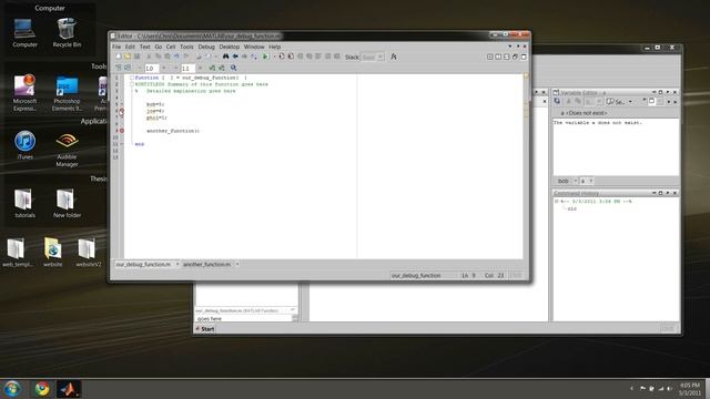 MATLAB Tutorial 10 - Intermediate Debugging Techniques смотреть онлайн