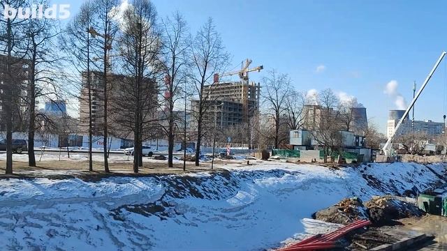 ЖК около м. Аминьевская (Вестердам, Матвеевский парк + Vangarden) в марте 2021