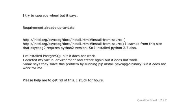 Django : Cannot install "psycopg2" on Windows 10 with Python 3.8