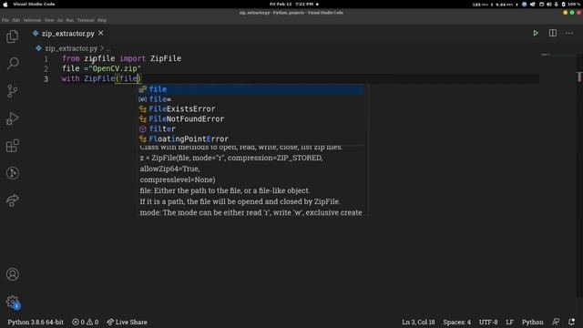 Zip file extractor using Python || ZipExtractor || Simple Python Project