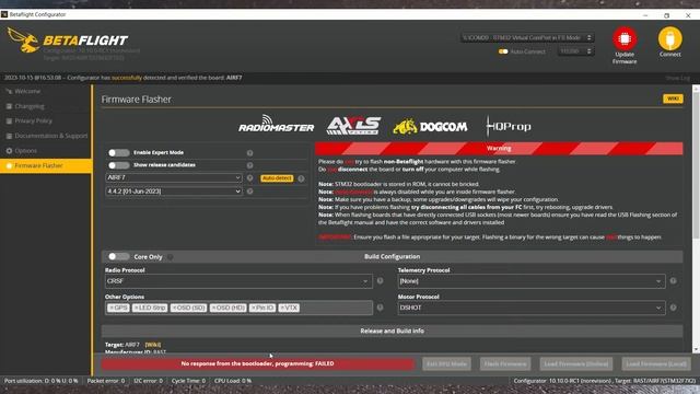 Как переключить полетный контроллер в DFU если на нем нет кнопки BOOT смотреть онлайн