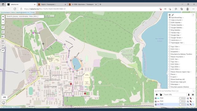 Принципы построения карты маршрута
