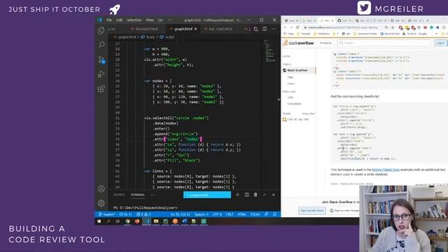 Let's play around with some D3.js graphs - Day 12 of the Just Ship It Challenge - смотреть онлайн