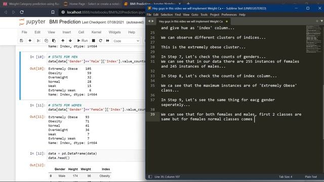 Weight Category Prediction using Random Forest in Python - Easy ML Project - with source code