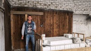 восстановление и монтаж старого гаража из кирпича