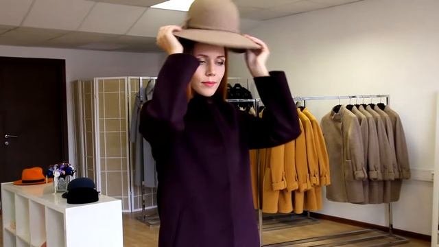 С чем носить шляпы? Пальто EXALTA и шляпы от LANA ANISIMOVA