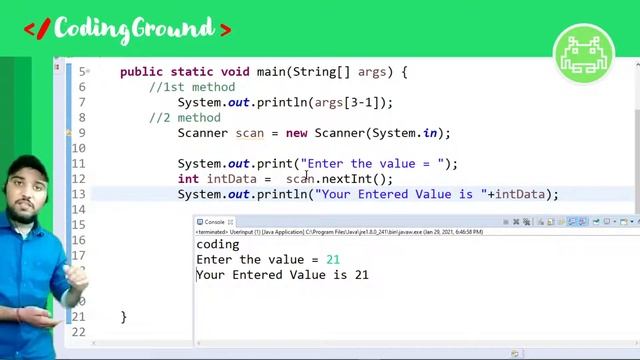 Java Program to take Input from user in java | Java Tutorial in Hindi ?