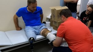 Протез голени: Снятие слепка с культи