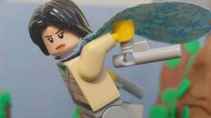 Levi Mikasa Vs Female Titan Fight Scene Attack on Titan Lego Stop Motion #attackontitan
