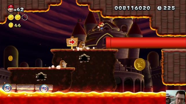 Подробное прохождение New Super Mario Bros U Deluxe #9 замок принцессы пич ч.1 + набор жизней смотреть онлайн