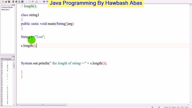 String : length() | in java :: فێربونی پرۆگرامسازی جاڤا смотреть онлайн
