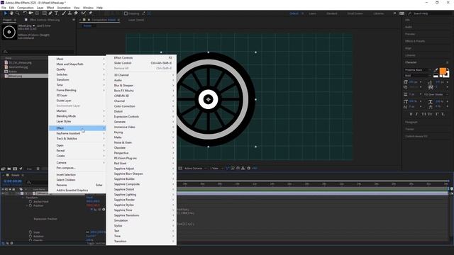 Простые вещи. Колесо. Практика. Expression в After Effects. Есть проект в описании. смотреть онлайн