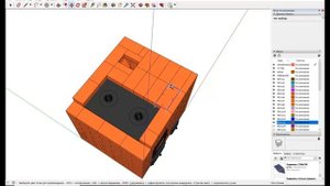 Печь с плитой и котлом 3.5 на 4 кирпича